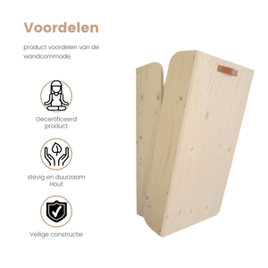 Opklapbare Wandcommode Verticaal - Babywoods, Dé wandcommode specialist van Nederland!