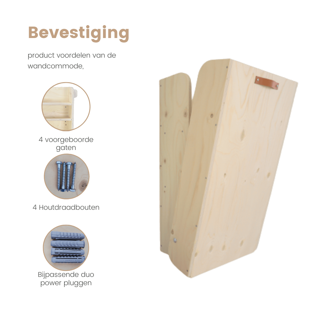 Opklapbare Wandcommode Verticaal - Babywoods, Dé wandcommode specialist van Nederland!