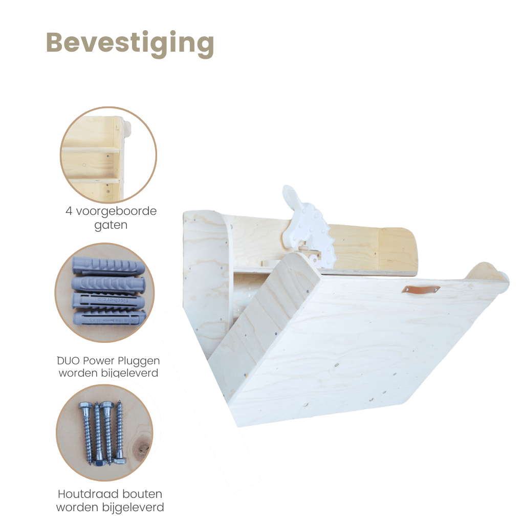 Opklapbare Wandcommode & Wandbureau in 1 - Large - Babywoods, Dé wandcommode specialist van Nederland!