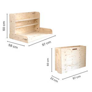 Opklapbare Wandcommode & Wandbureau in 1 - Large - Babywoods, Dé wandcommode specialist van Nederland!